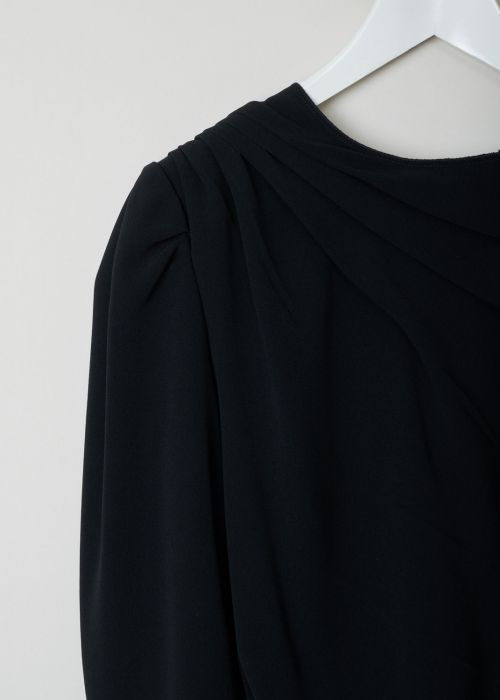 Dolce & Gabbana Black mid-length dress with draped detailing 