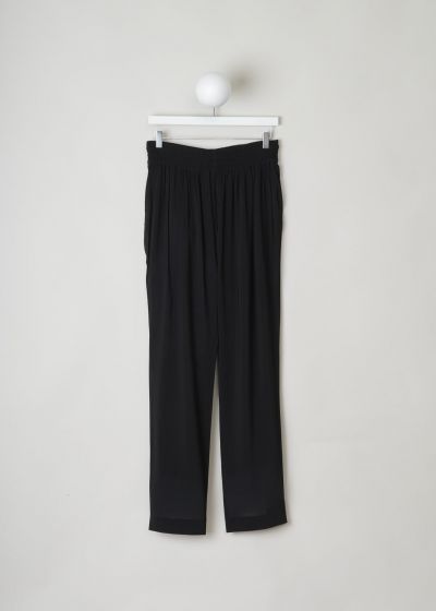 Donna Karan Black semi see-through pants with shirred waistband photo 2