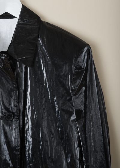 Dries van Noten Glossy black coat 
