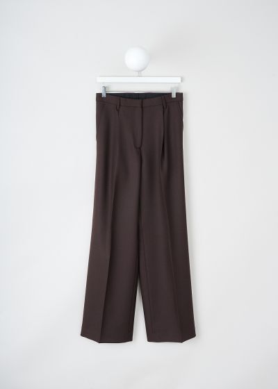 Dries van Noten Dark brown pleated Porter pants photo 2