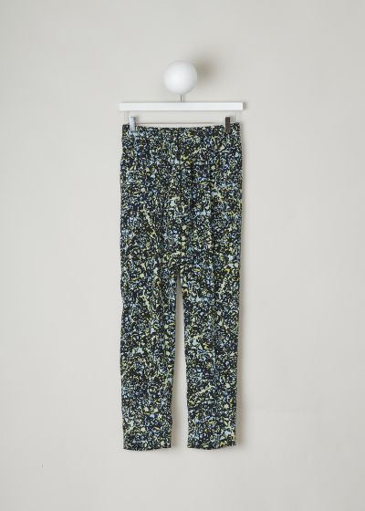 Dries van Noten Pants with green and blue abstract print  photo 2