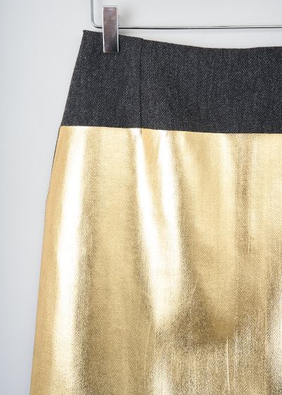 Dries van Noten Salby pencil skirt with gold front