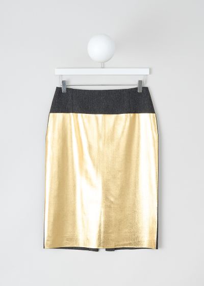 Dries van Noten Salby pencil skirt with gold front photo 2