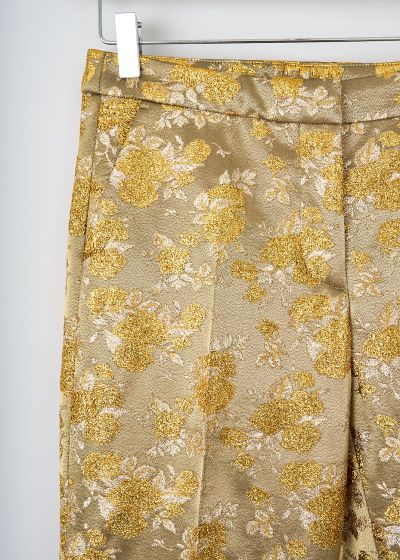 Dries van Noten Gold floral jacquard Poumas pants