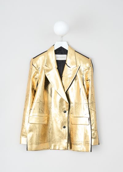 Dries van Noten Gold-front anthracite pinstripe jacket photo 2