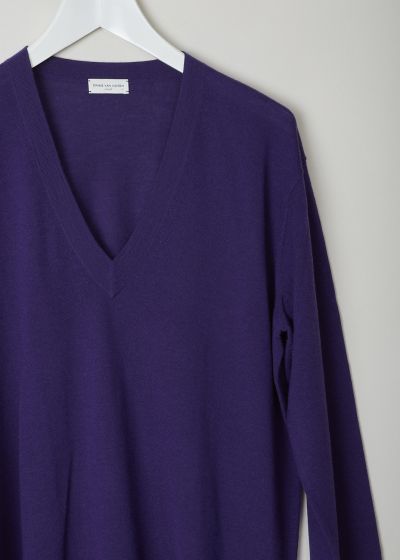 Dries van Noten Purple V-neck sweater 