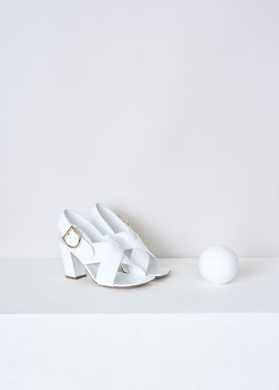 Dries van Noten White open-toe sandals with heel