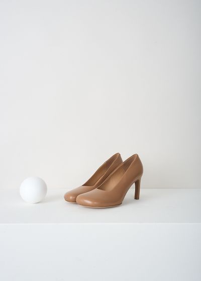 Dries van Noten Camel brown leather pumps