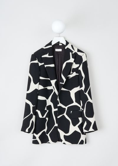 Dries van Noten Black-and-white print Blur jacket photo 2