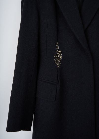 Dries van Noten Fitted Ravis coat with gold detailing