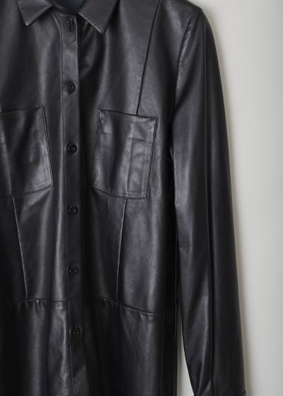 Drome Black leather blouse