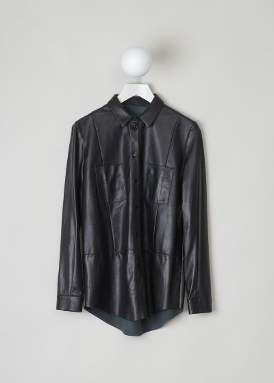 Drome Black leather blouse photo 2