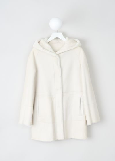 Drome Polar white reversible shearling coat