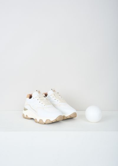 Hogan White-and-beige hyperactive sneakers