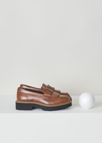 Hogan Cognac mocassins with buckle and tassels   photo 2