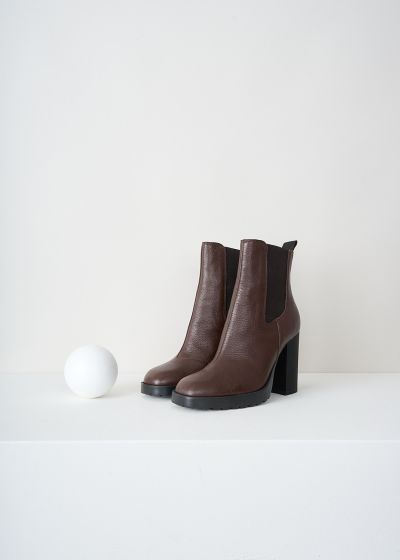 Hogan Maroon high-heel Chelsea boots