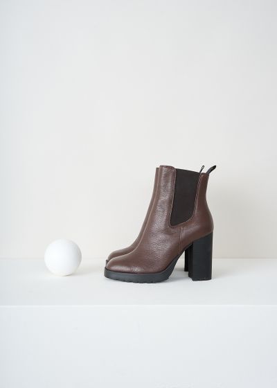 Hogan Maroon high-heel Chelsea boots photo 2