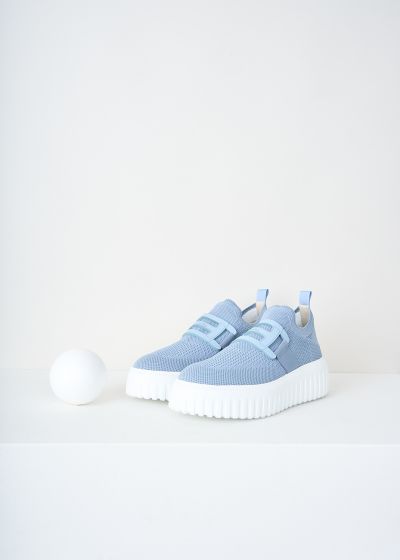 Hogan Blue H-stripe platform sneakers