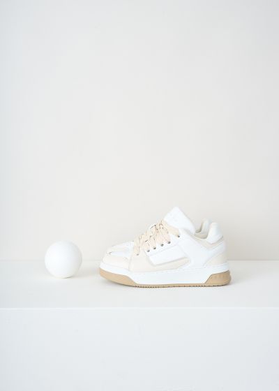 Hogan White-and-beige H667 allacciato sneakers photo 2