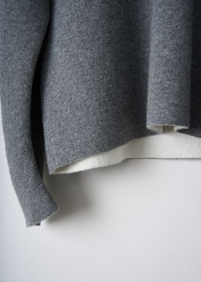 Jil Sander Stone grey flannel sweater