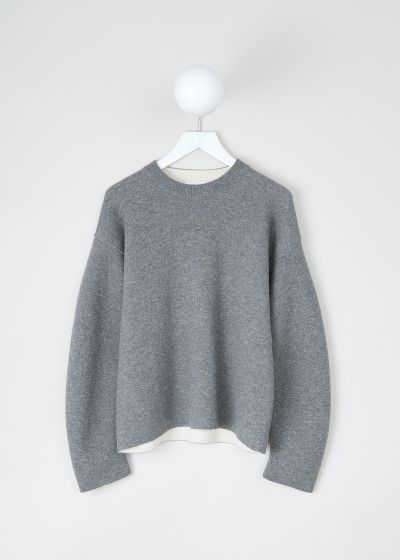 Jil Sander Stone grey flannel sweater photo 2