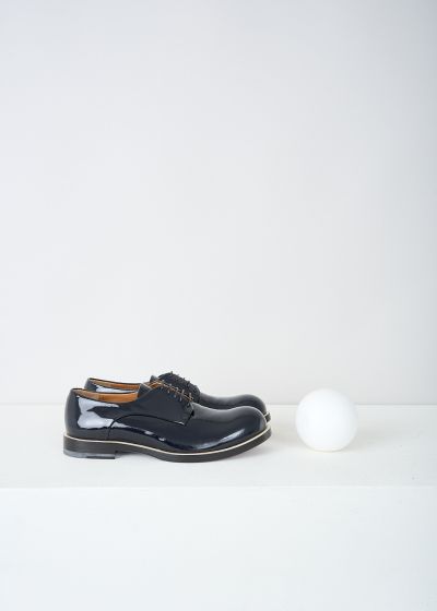 Jil Sander Patent black leather derby shoes photo 2