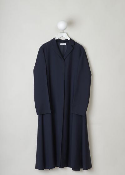 Jil Sander Long navy blue coat with loose panels photo 2