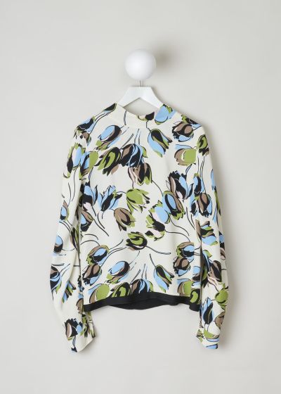 Marni Cream colored blouse with floral print photo 2