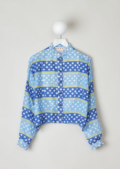Marni Colorful cropped dots and stripes blouse photo 2
