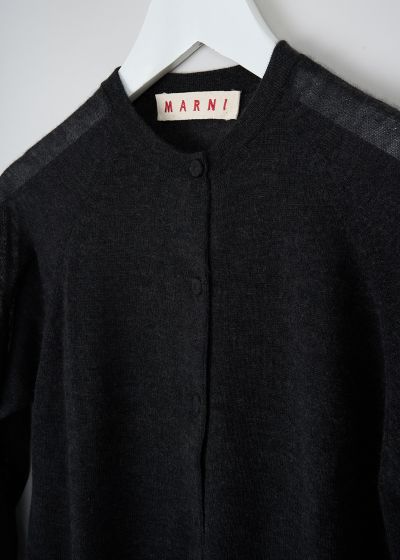 Marni Anthracite grey cashmere cardigan