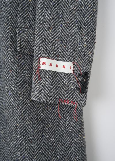 Marni Speckled wool herringbone coat