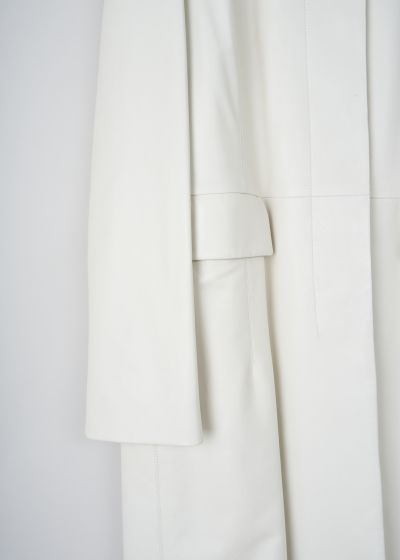 Marni Lily white leather duster coat