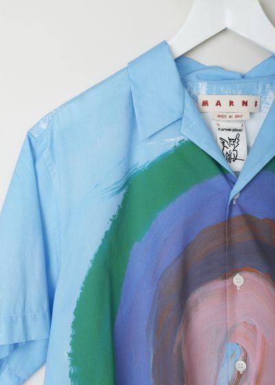 Marni Short sleeve blouse with rainbow print 