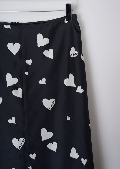 Marni Bunch of Hearts silk skirt
