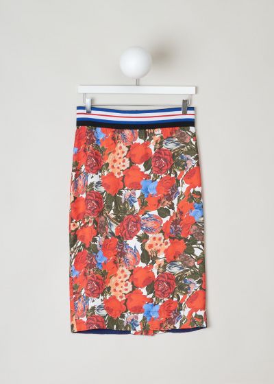 Marni Pencil skirt adorned with a red floral motif  photo 2