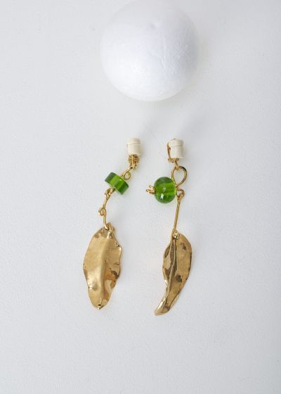 Marni Gold leaf clip-on earrings  photo 2
