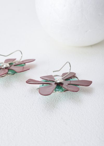Marni Bicolor floral earrings