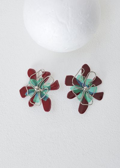 Marni Bicolor floral earrings photo 2