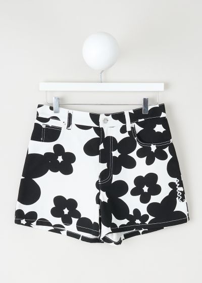 Marni Black-and-white floral shorts photo 2