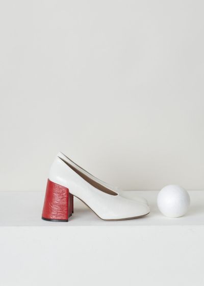 Marni White pump with contrasting red heel photo 2