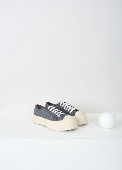 Marni Grey Pablo lace-up sneakers