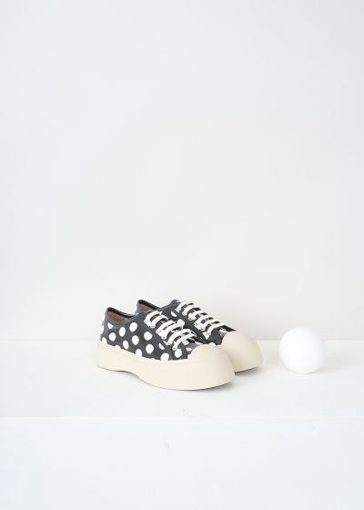 Marni Black-and-white polka dot Pablo sneakers