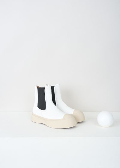 Marni White Pablo Chelsea boots