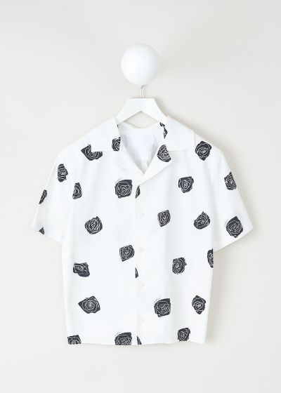 Marni Lily white shirt with black floral print photo 2