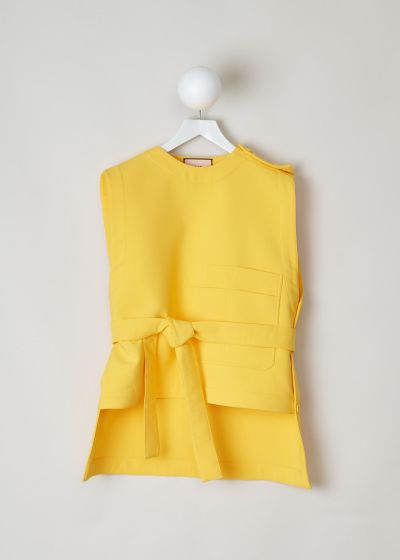 Plan C Belted oversized yellow vest photo 2