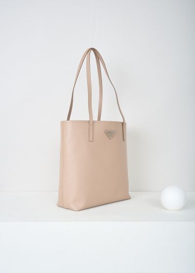 Prada Nude Saffiano leather shopper