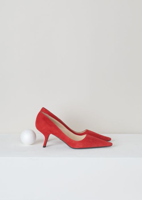 Prada Asymmetrical heel pump red photo 2