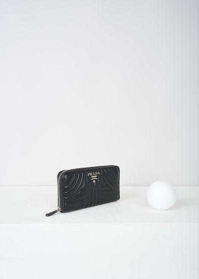 Prada Black wallet with quilted pattern