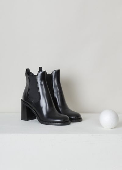 Prada Black leather Chelsea boots