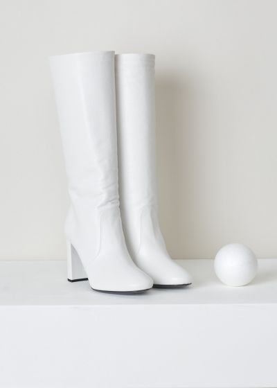 Prada White heeled boots
